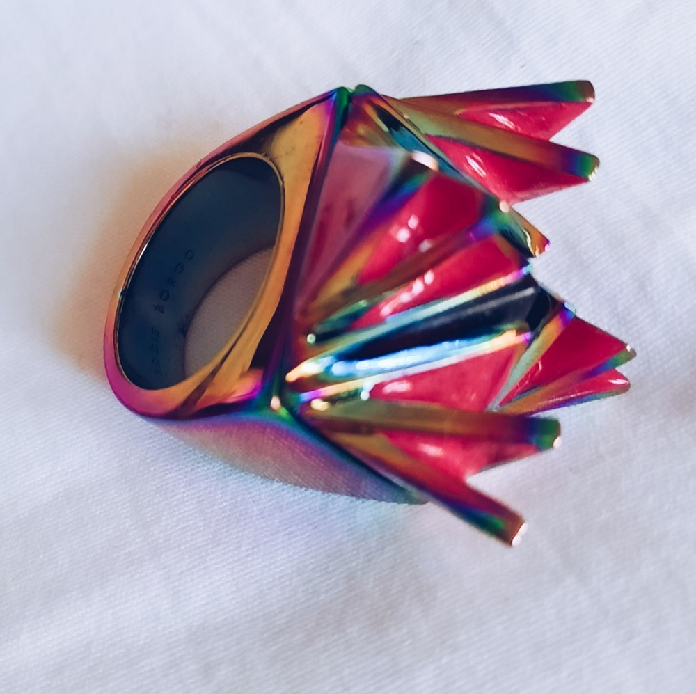 Lotus Ionized Ring 7 $350 Eddie Borgo Rainbow